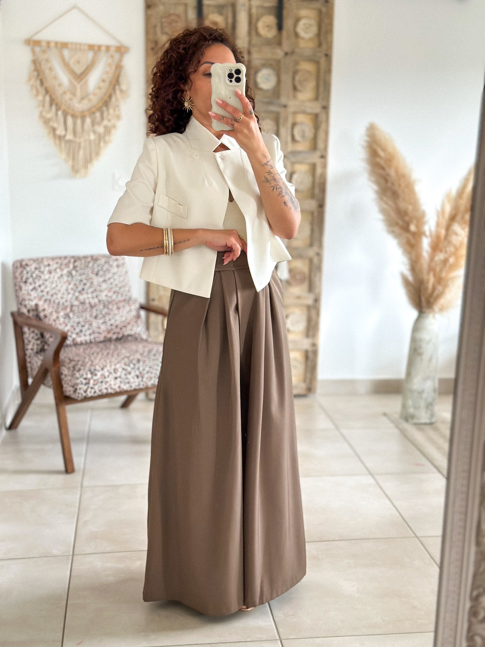 Blazer Tyra - Croisé court écru
