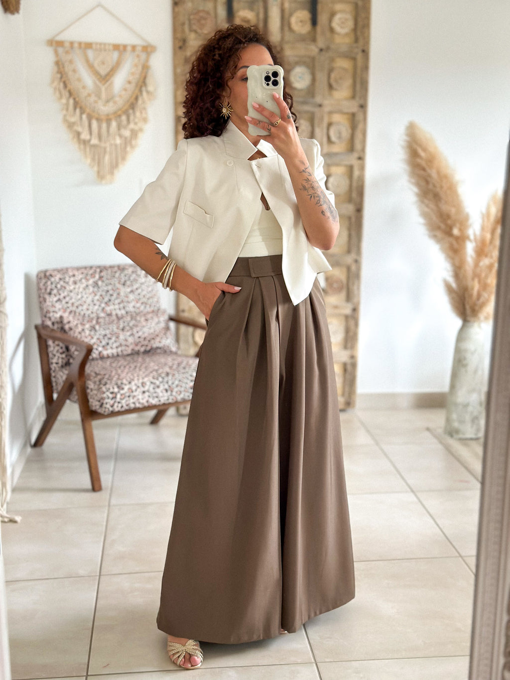 Blazer Tyra - Croisé court écru
