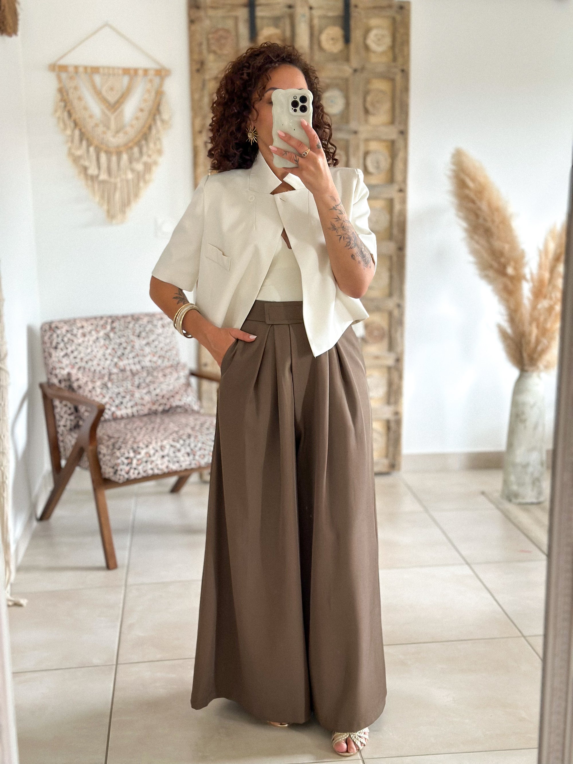 Blazer Tyra - Croisé court écru