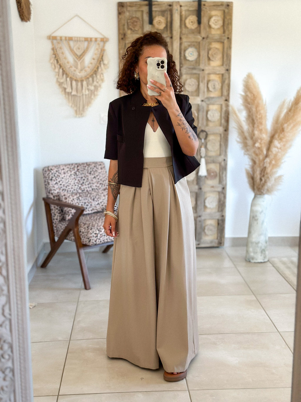 Blazer Tyra - Croisé court noir
