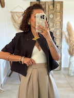 Blazer Tyra - Croisé court noir