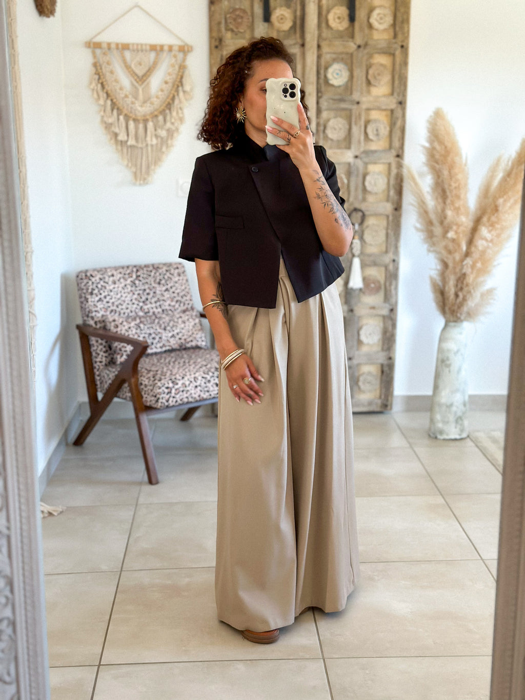 Blazer Tyra - Croisé court noir