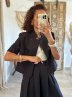 Blazer Tyra - Croisé court noir