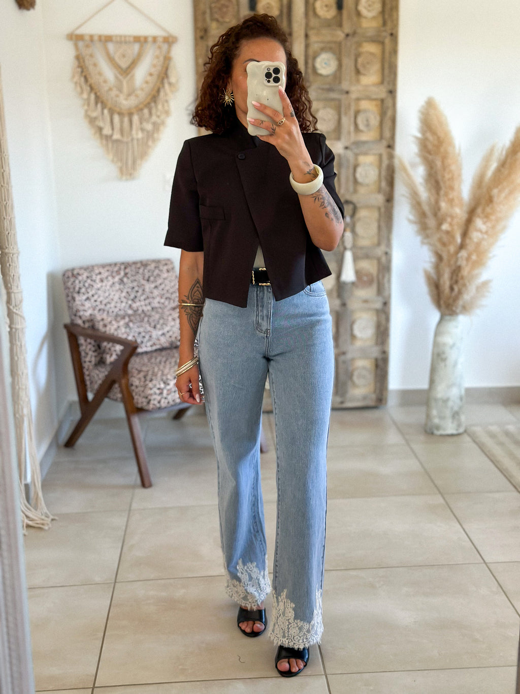 Blazer Tyra - Croisé court noir