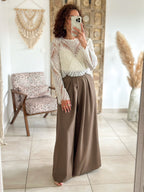 Blouse Taylor - Beige à perles