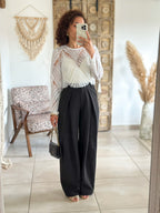 Blouse Taylor - Blanc à perles