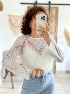 Blouse Taylor - Blanc à perles