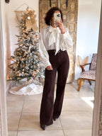 Blouse Anaëlle - Blanc Col lavallière