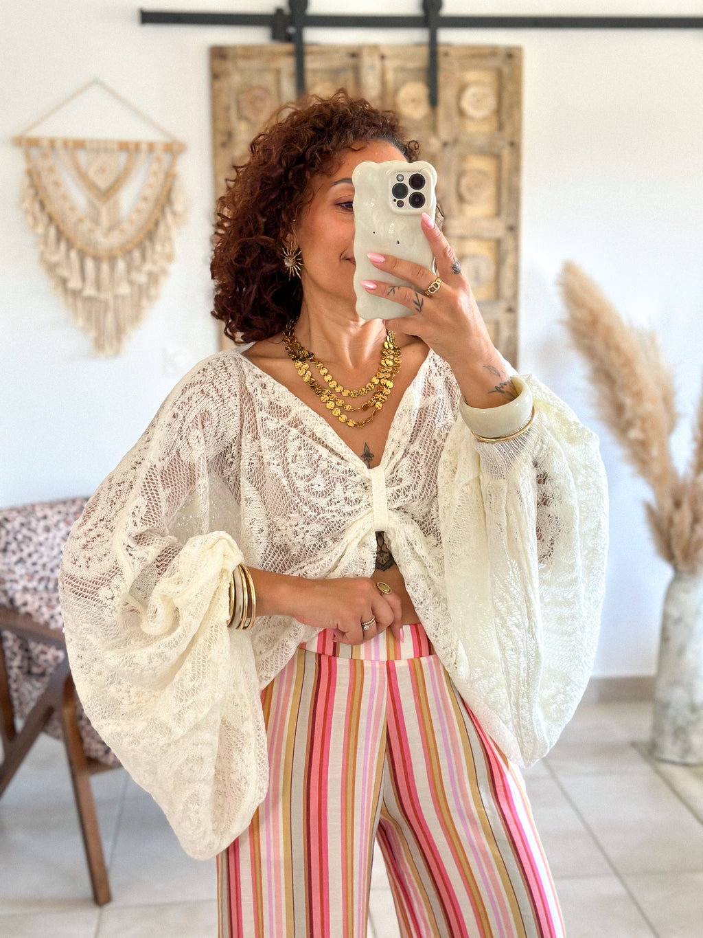 Blouse Bohemia - Dentelle écru
