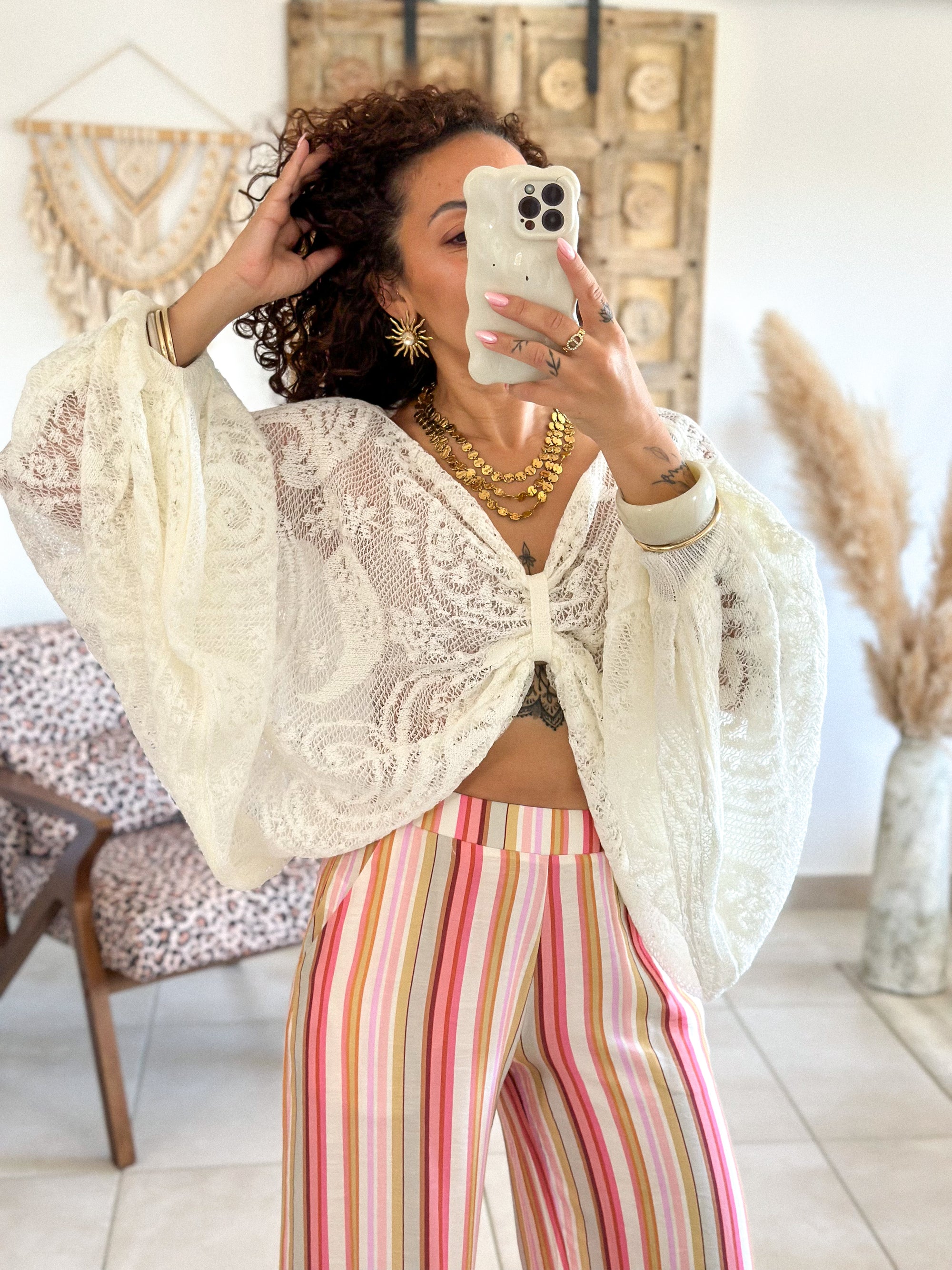 Blouse Bohemia - Dentelle écru