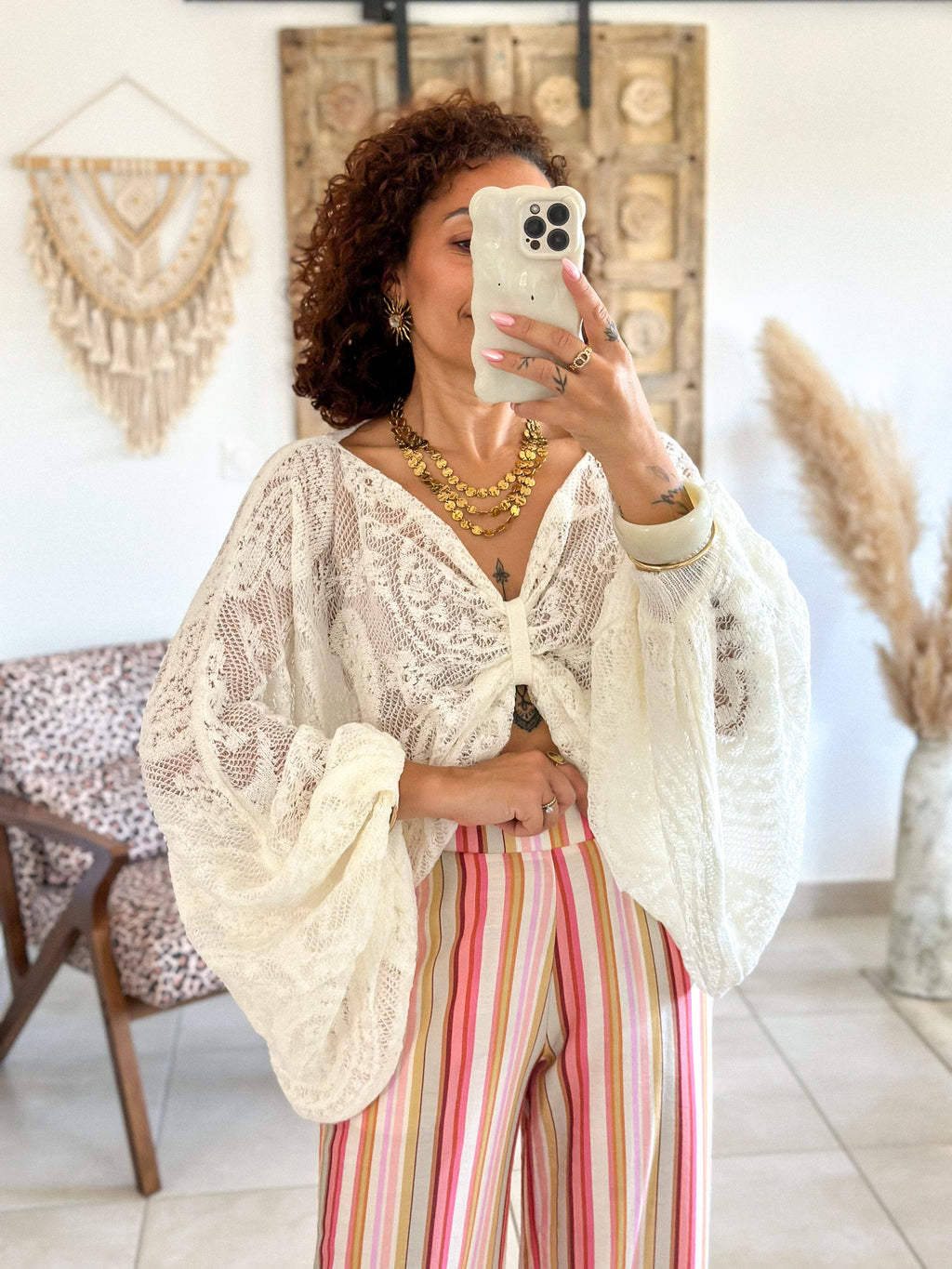 Blouse Bohemia - Dentelle écru