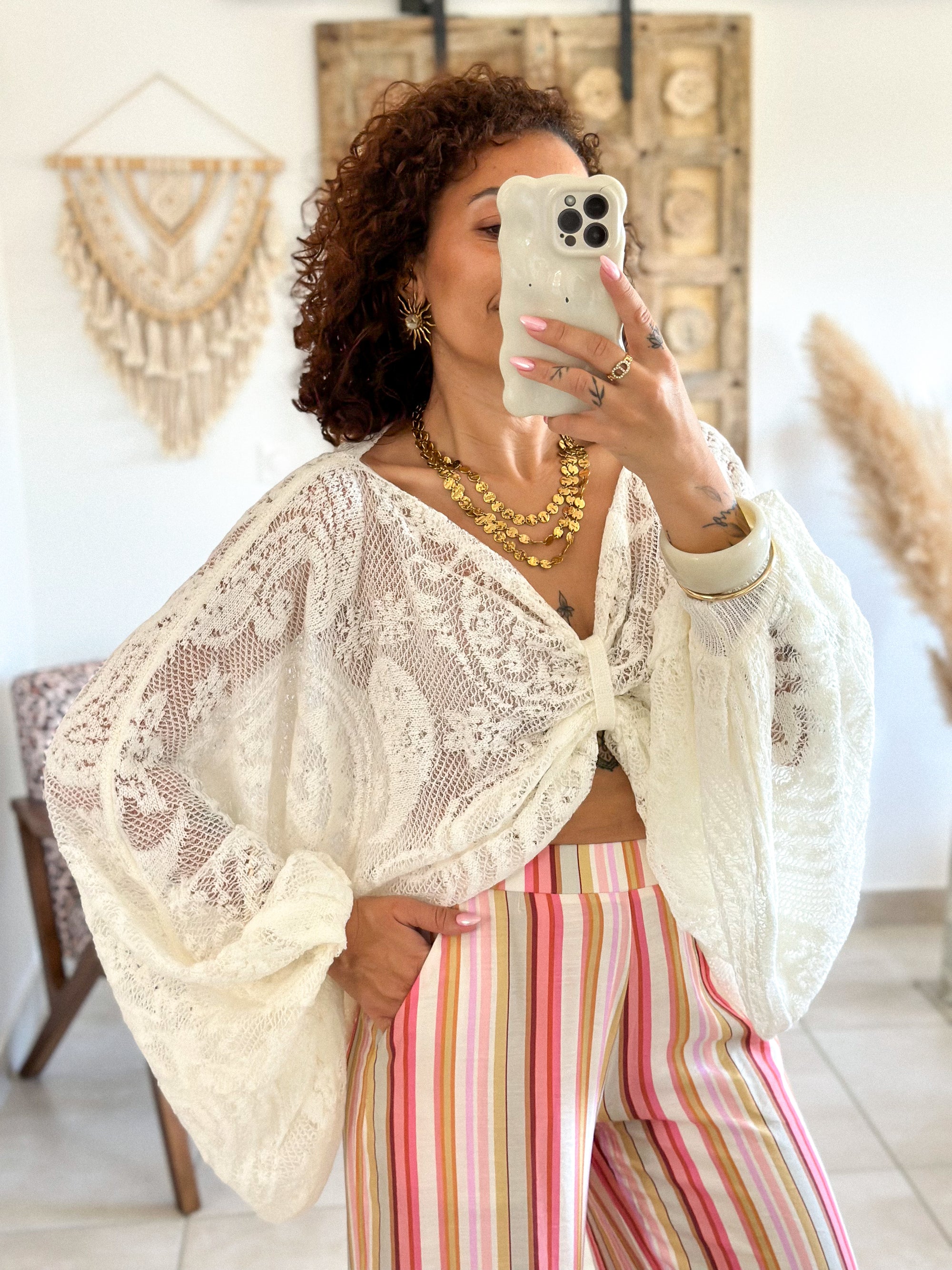 Blouse Bohemia - Dentelle écru