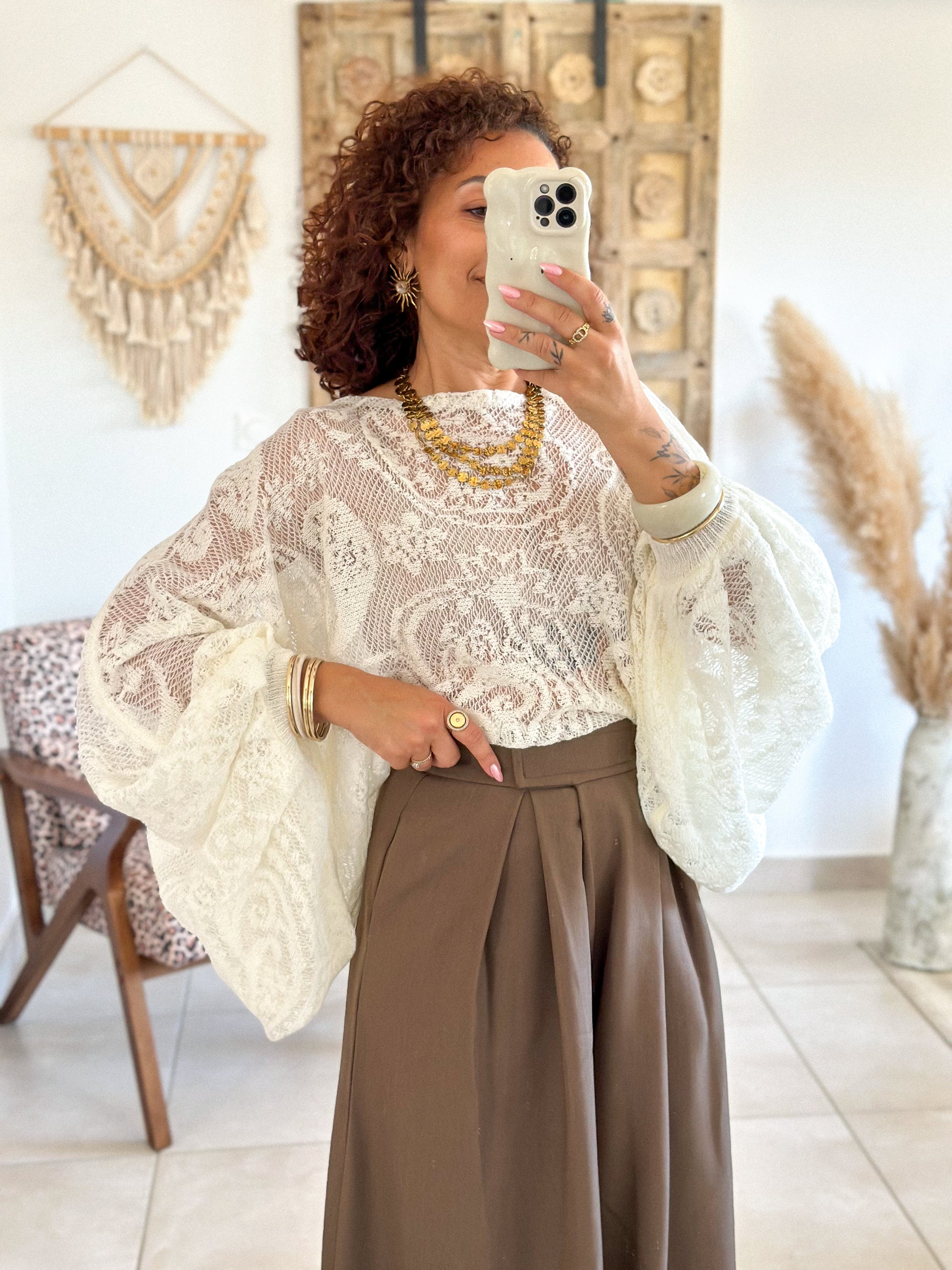 Blouse Bohemia - Dentelle écru
