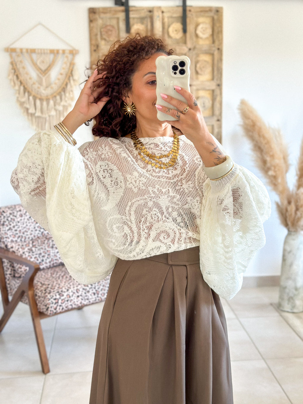 Blouse Bohemia - Dentelle écru