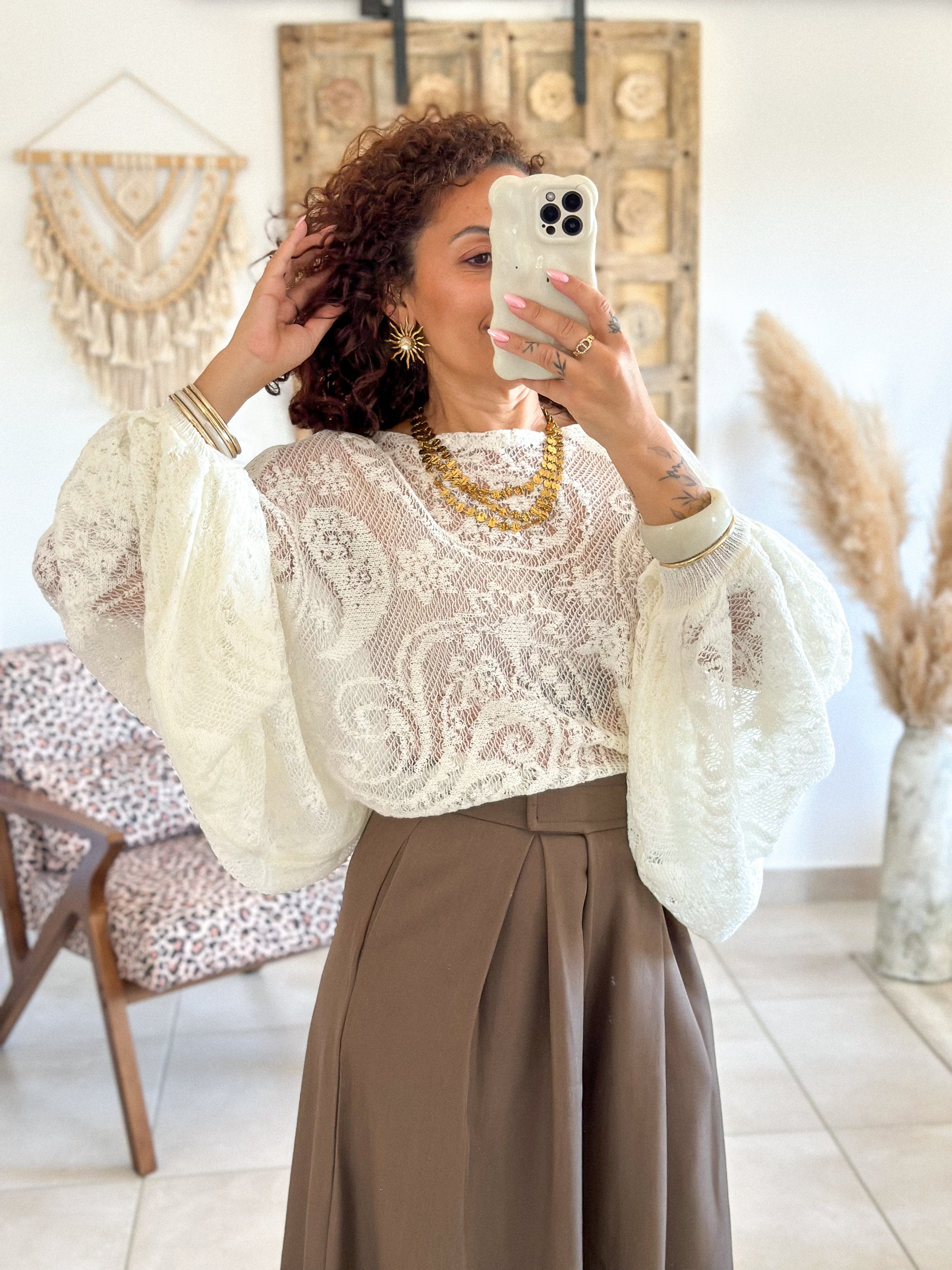 Blouse Bohemia - Dentelle écru