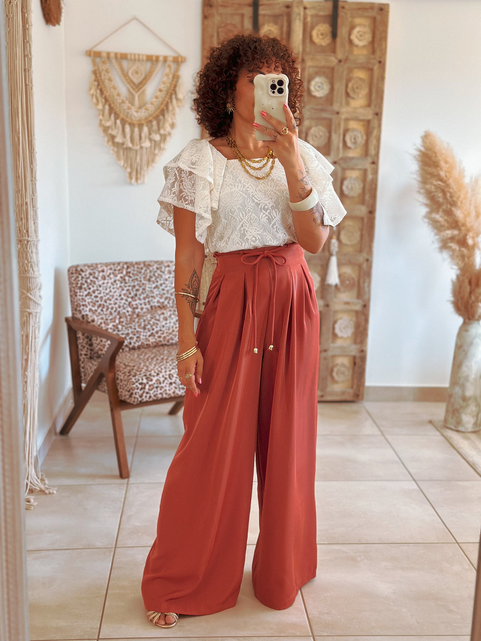 Blouse Manolia - Dentelle blanche