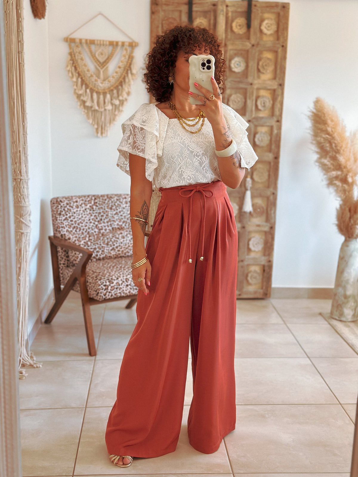 Blouse Manolia - Dentelle blanche