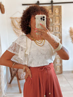 Blouse Manolia - Dentelle blanche