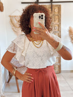 Blouse Manolia - Dentelle blanche