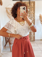 Blouse Manolia - Dentelle blanche