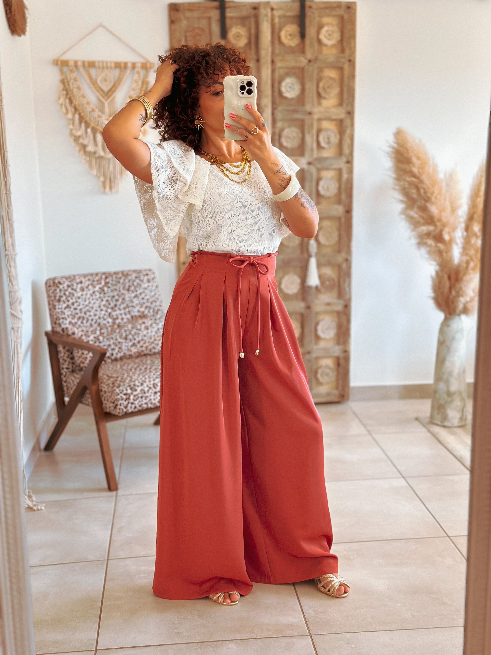 Blouse Manolia - Dentelle blanche