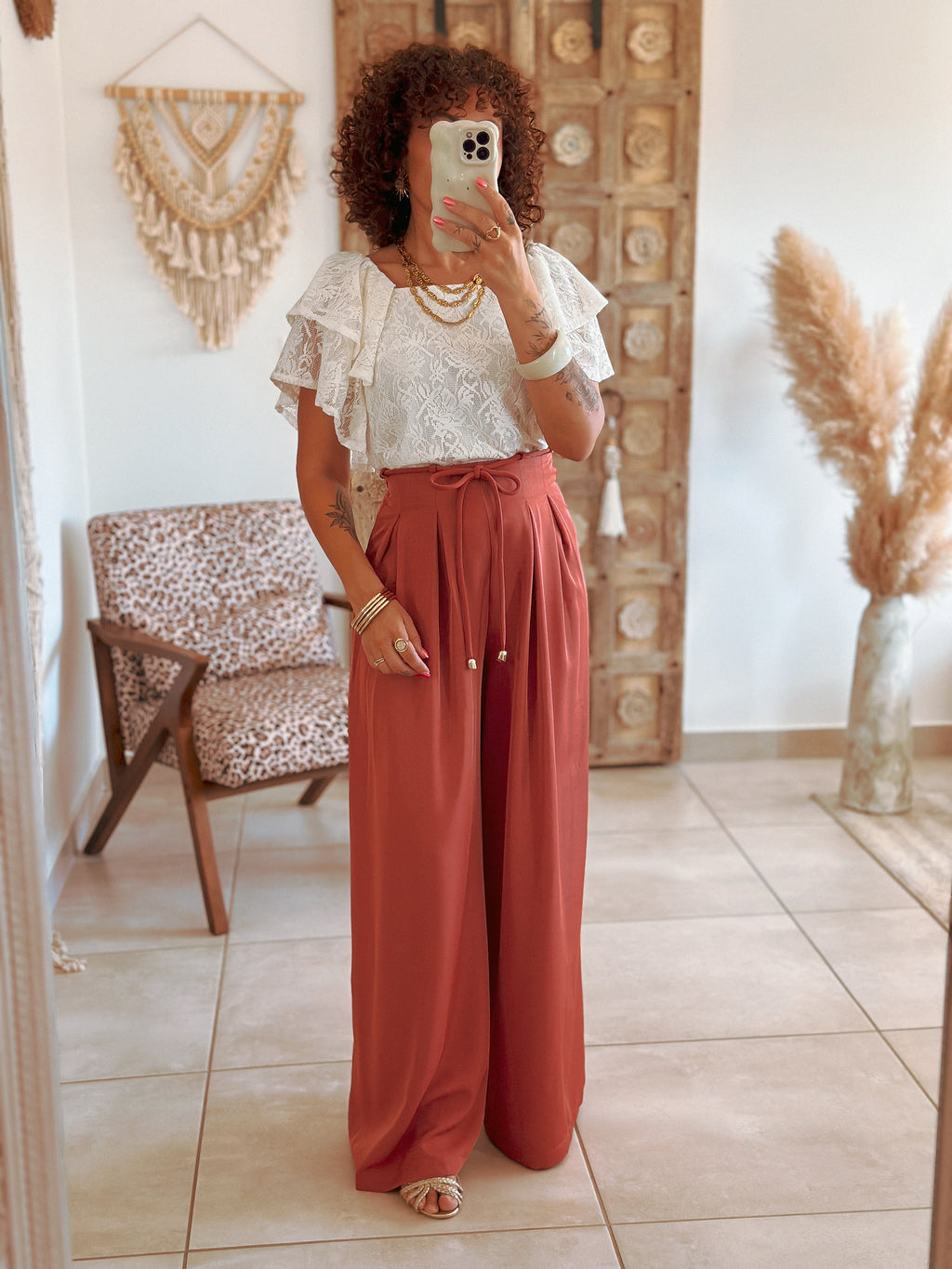 Blouse Manolia - Dentelle blanche