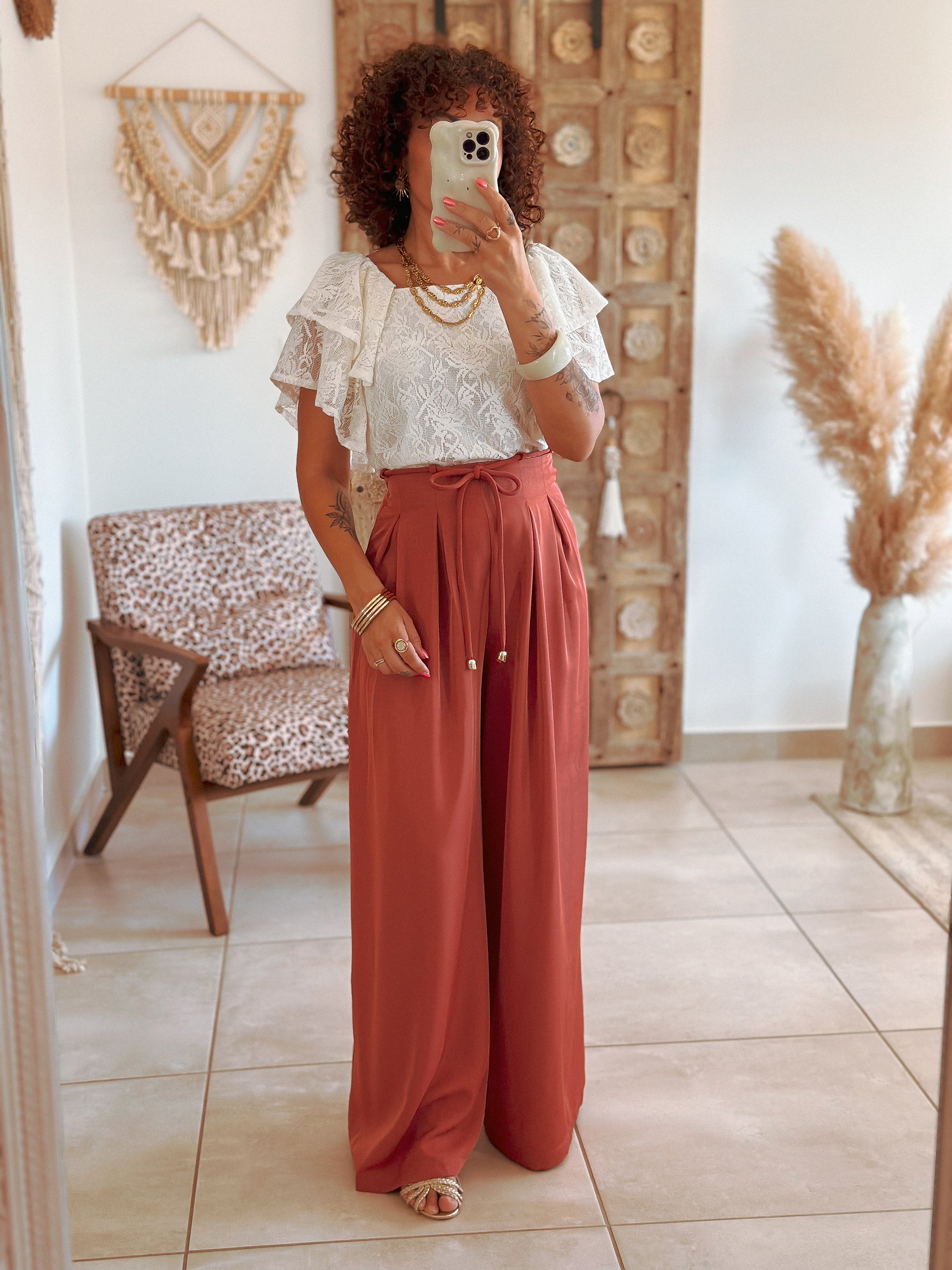 Blouse Manolia - Dentelle blanche