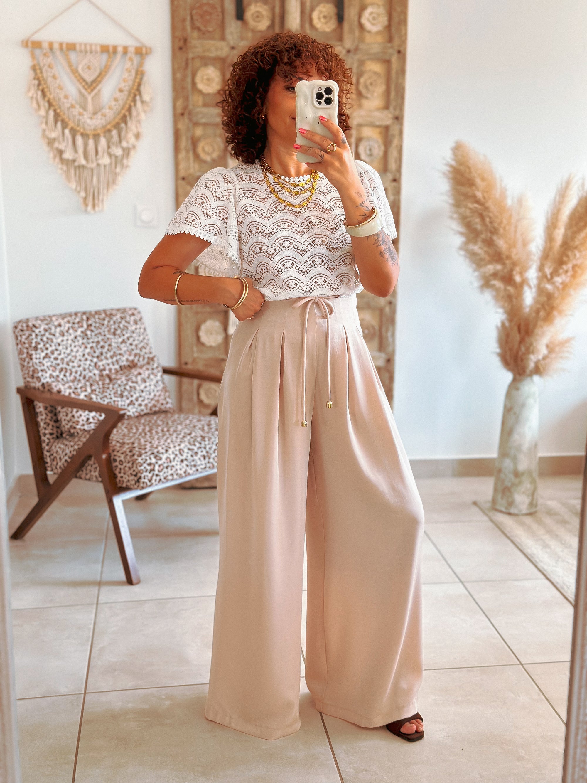 Blouse Naomé - Dentelle blanche