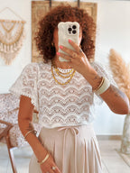 Blouse Naomé - Dentelle blanche