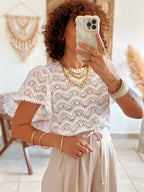 Blouse Naomé - Dentelle blanche