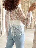 Blouse Shawna - dentelle blanche