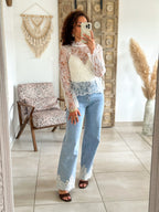 Blouse Shawna - dentelle blanche