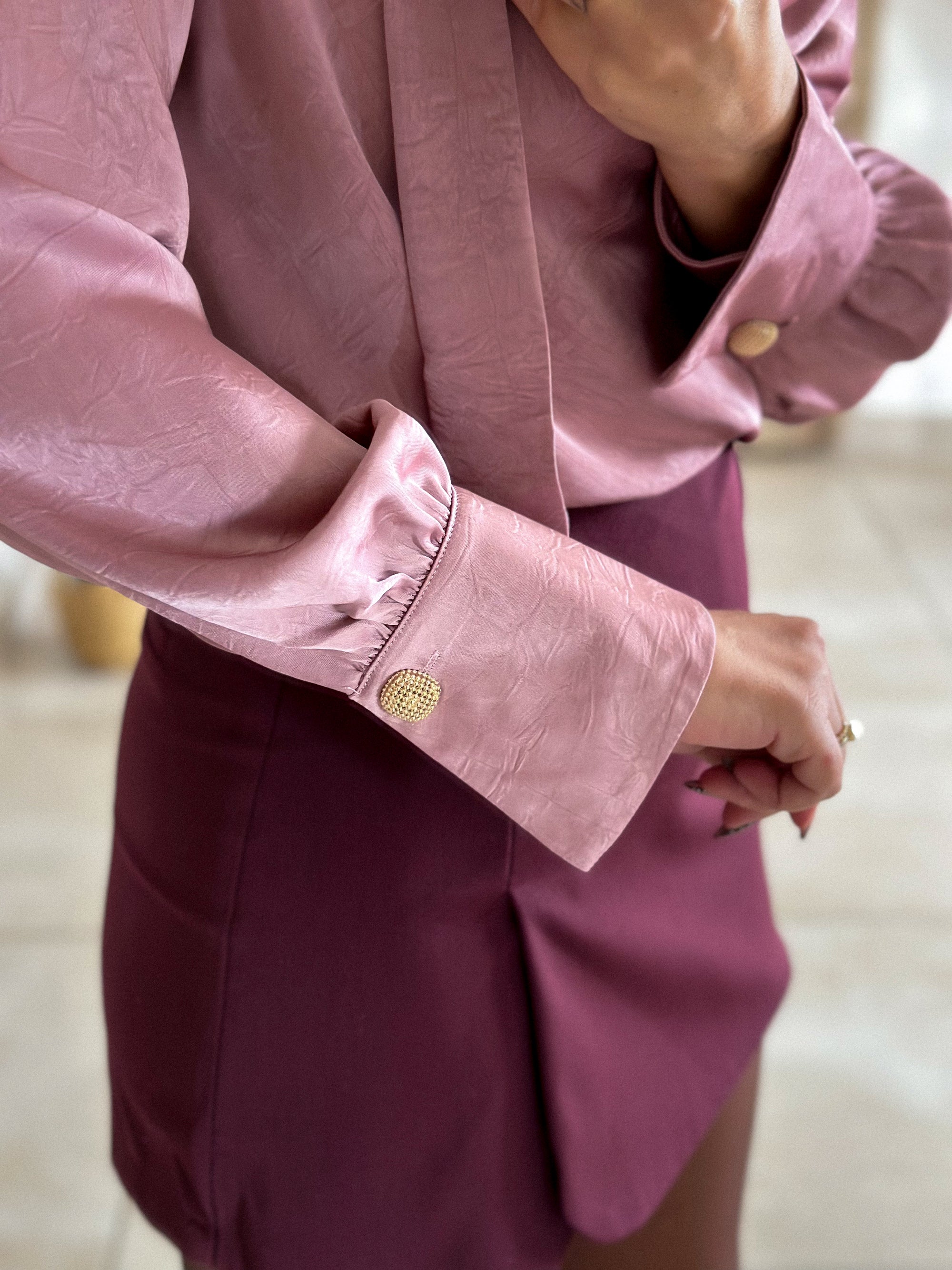 Blouse Emyra - Satin rose