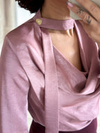 Blouse Emyra - Satin rose