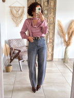 Blouse Emyra - Satin rose