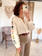 Blouse Flavia - écrue brodée