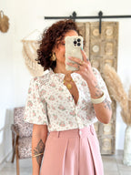 Blouse Millie - Gaze de coton fleuri