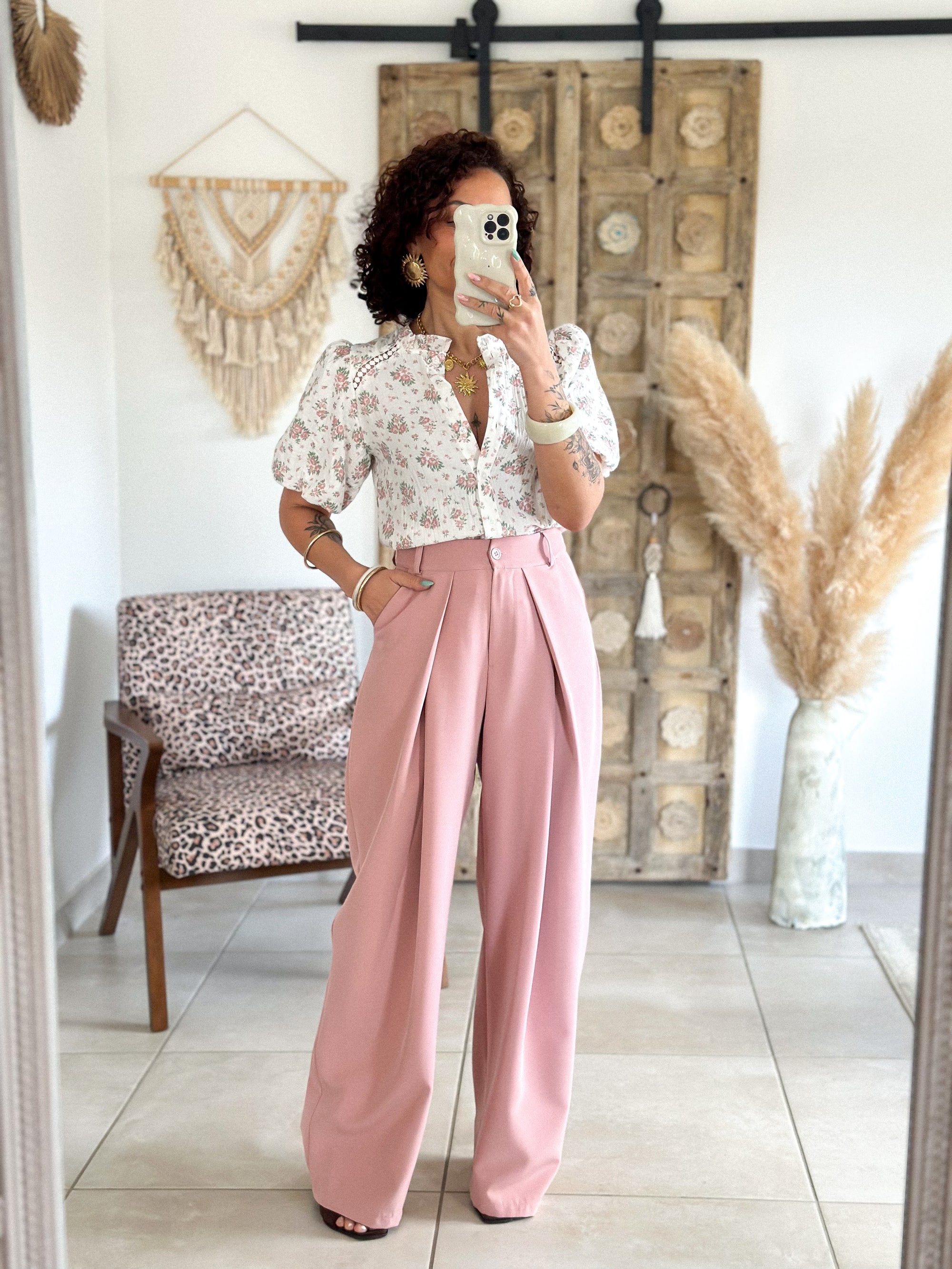 Blouse Millie - Gaze de coton fleuri
