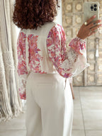 Blouse Mina - fleurie rose