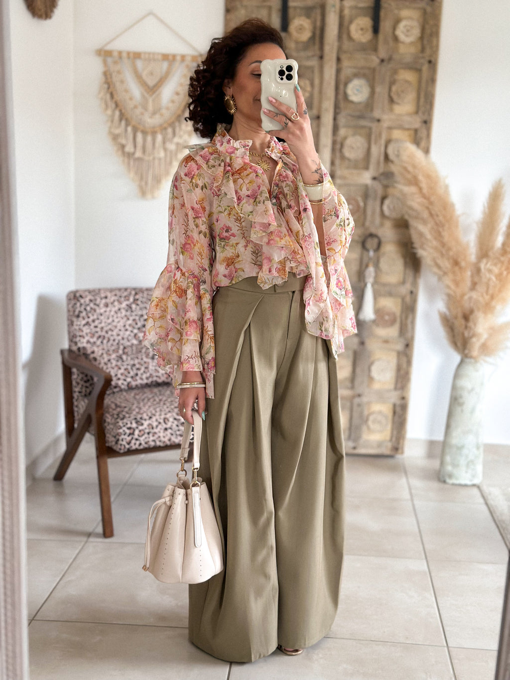 Blouse Charlotte - Fleurie volantée
