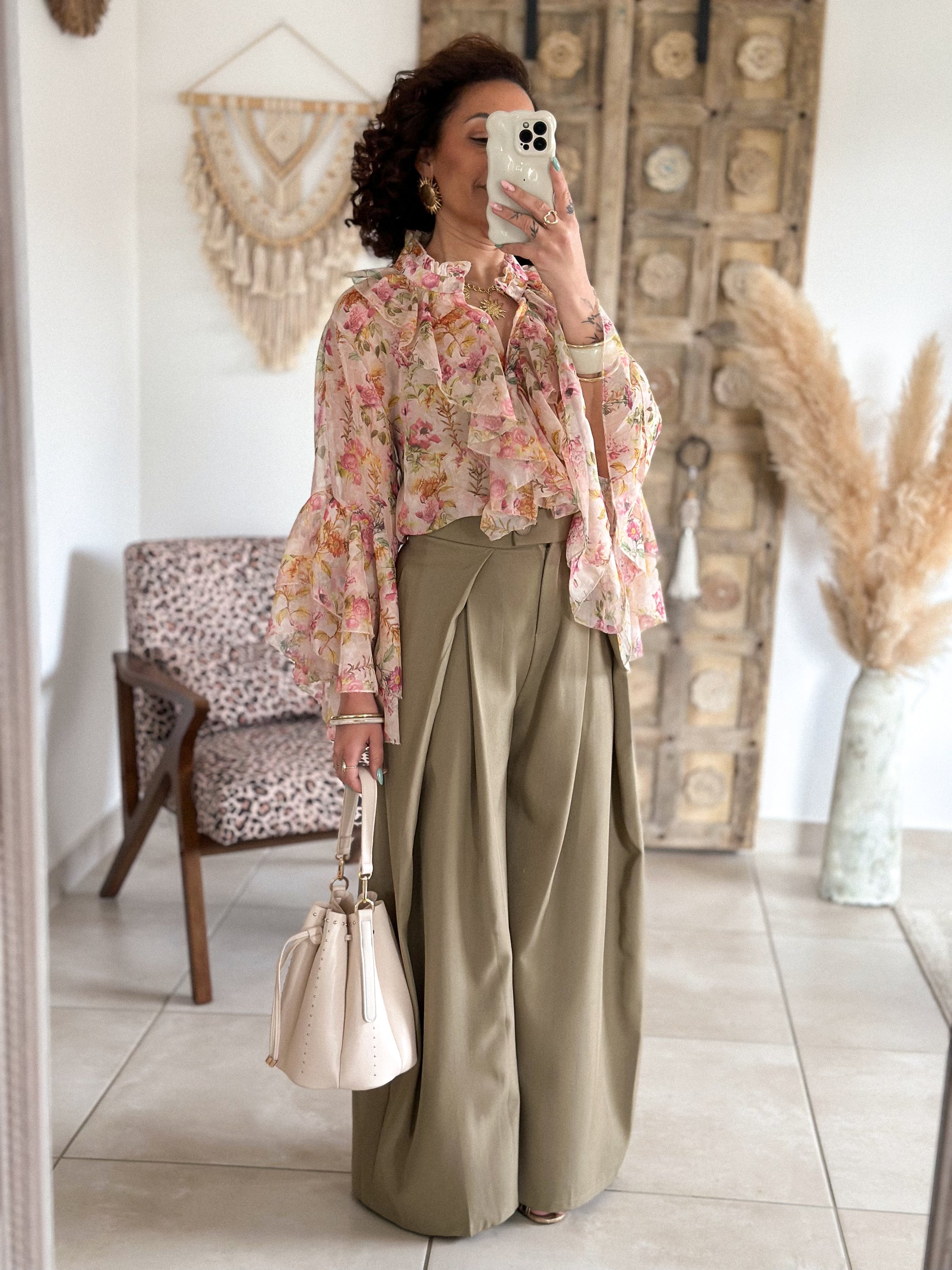Blouse Charlotte - Fleurie volantée