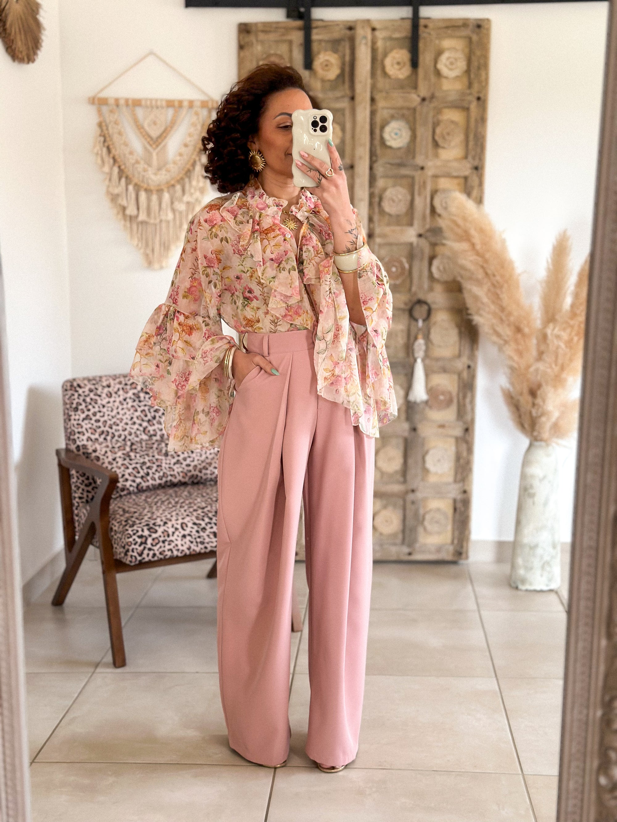 Blouse Charlotte - Fleurie volantée