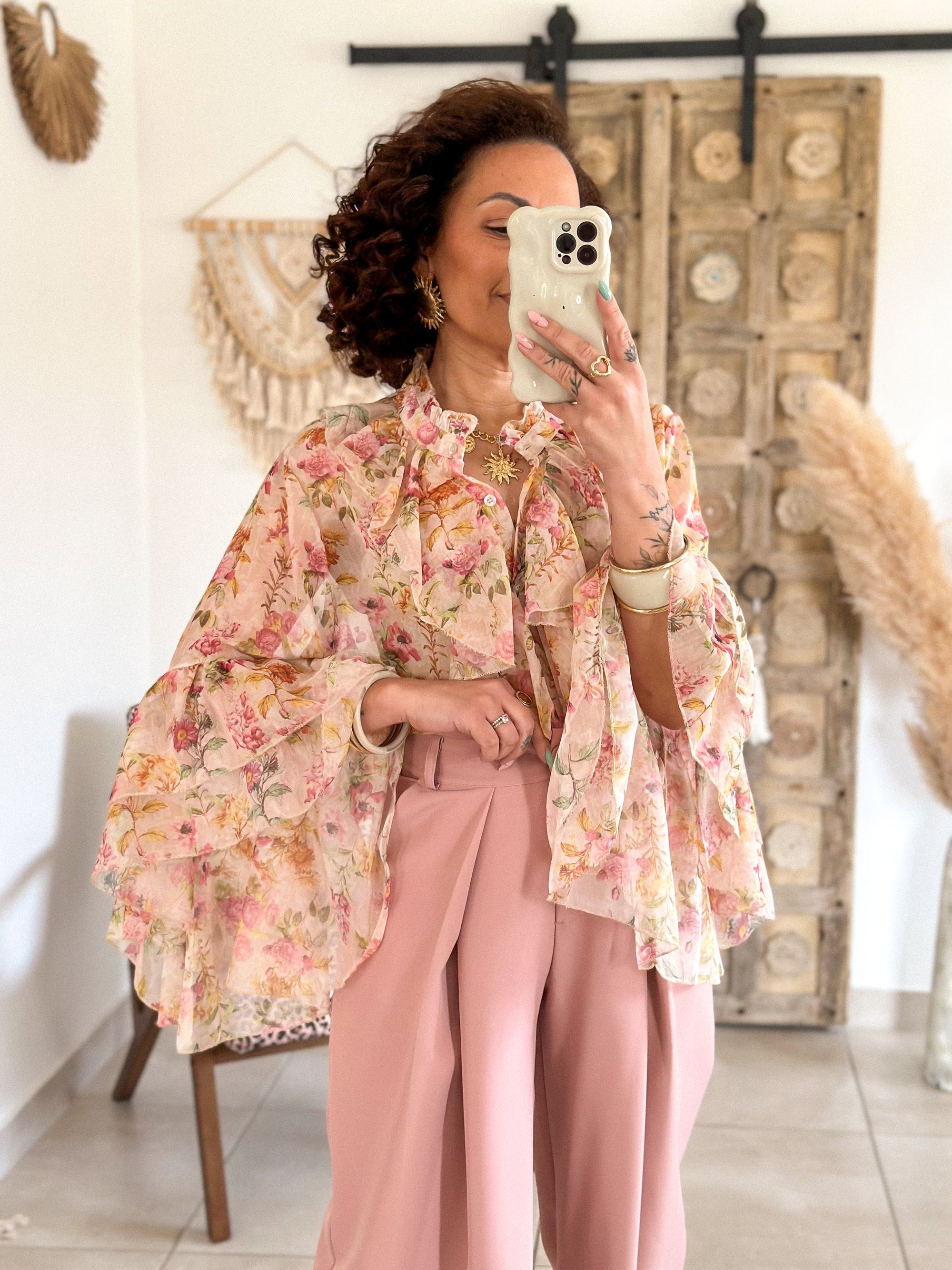 Blouse Charlotte - Fleurie volantée
