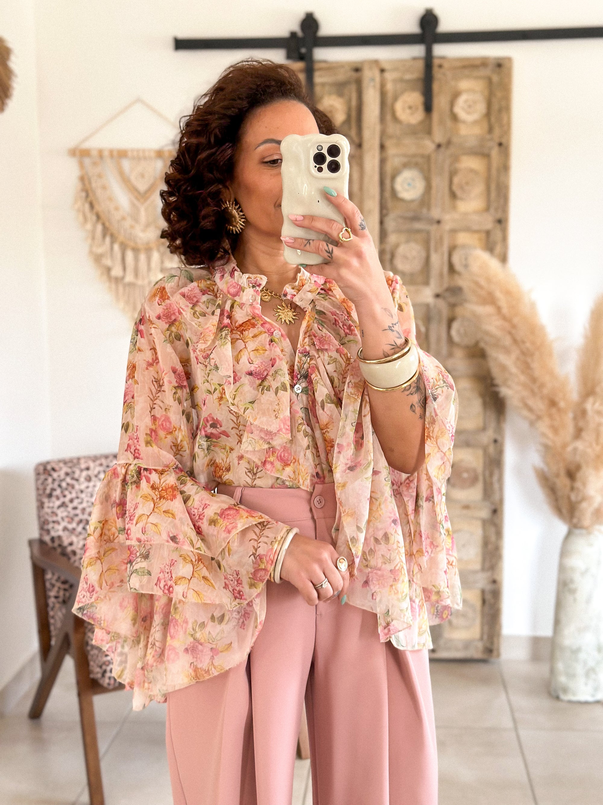 Blouse Charlotte - Fleurie volantée