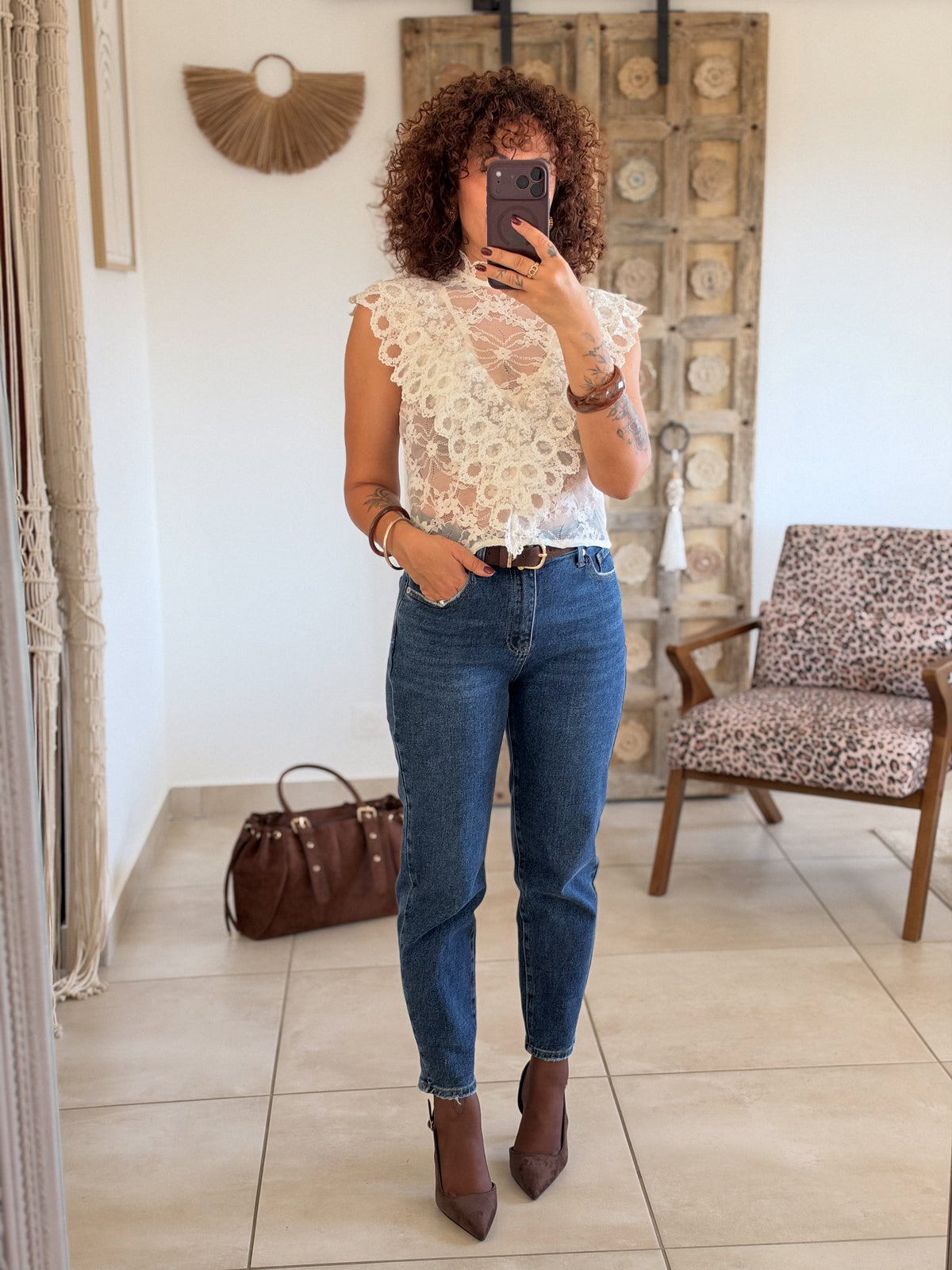 Blouse Jody – Dentelle écrue