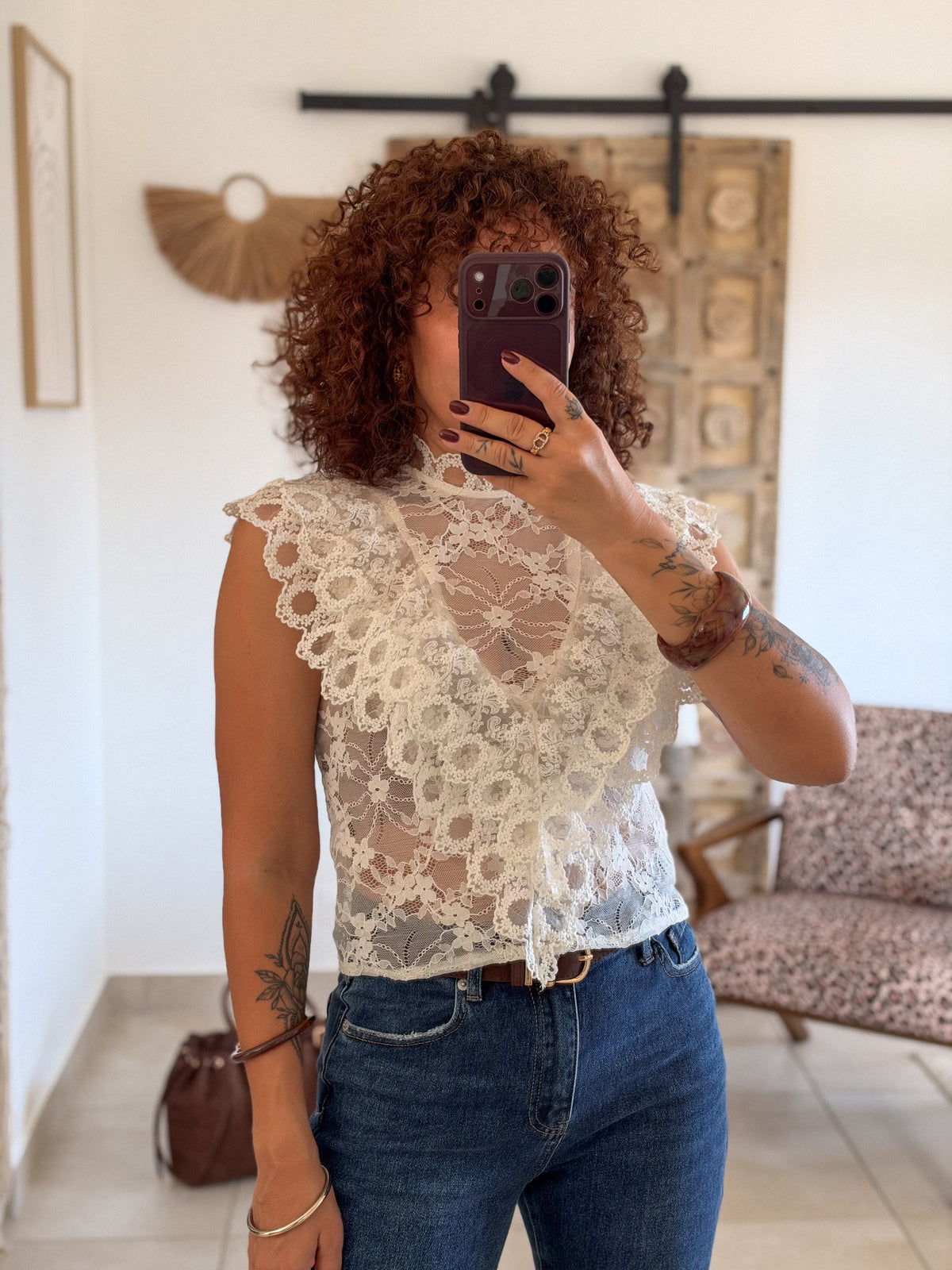 Blouse Jody – Dentelle écrue