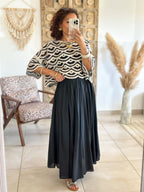 Blouse Madi - Crochet noir & blanc