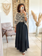 Blouse Madi - Crochet noir & blanc