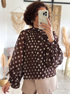 Blouse Noa - Pois chocolat
