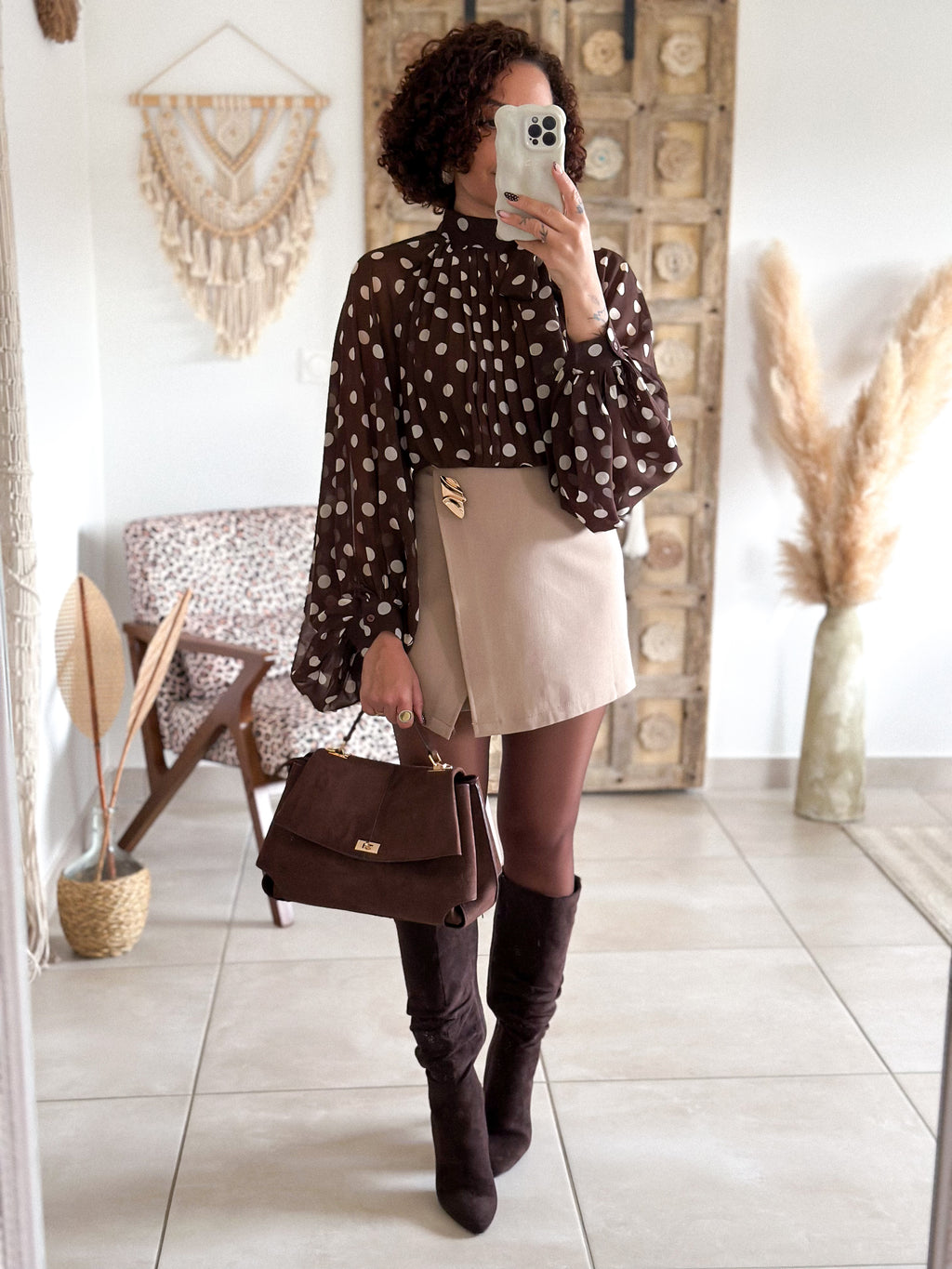 Blouse Noa - Pois chocolat